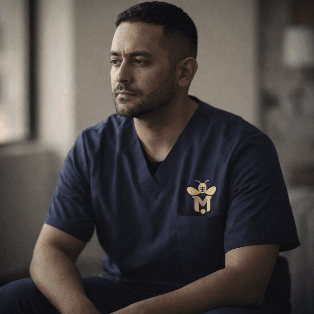 Healthcare assistant in Medibee uniform