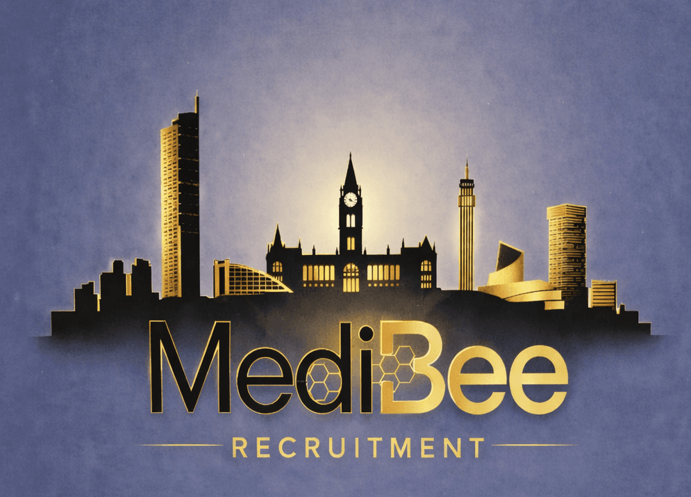 Medibee Recruitment - London skyline with branding